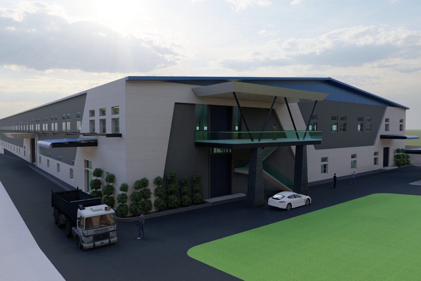 Industrial building for Krishi geo pack pvt.ltd