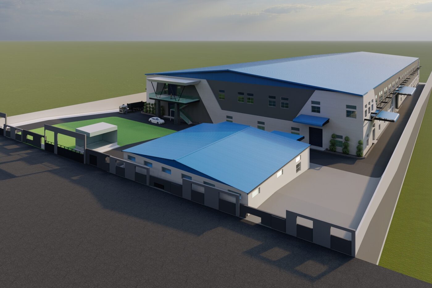 Industrial building for Krishi geo pack pvt.ltd